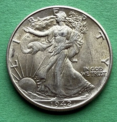 1942 DDR Double Die Reverse Walking Liberty Half FS-801 Very High Grade