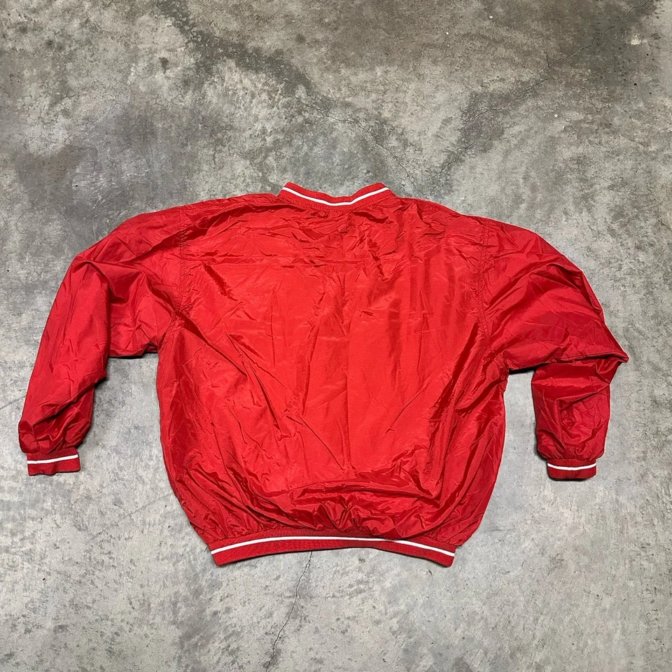 Rompevientos Pullover Rojo Rawlings Vintage Años 90 Talla Grande Foto 3 de 4