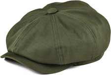 BOTVELA MenS Newsboy Flat Cap 100% Cotton Gat...