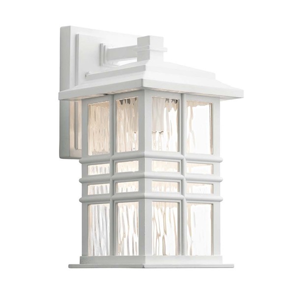 AußEnleuchte Wandlampe Laterne Glas Weiß H 30,2 Cm IP44 1 Flammig Hofleuchte-image