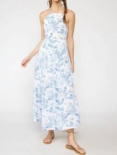 Entro Toile Print Tie Back Midi Dress Size L