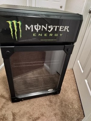 冷蔵庫・冷凍庫 Monster Energy Drink Black Mini Fridge Monster Energy Drink Mini Fridge Pub Home Garden Garage 220V