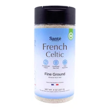 Sante French Fine Ground Sea Salt Shaker - 8 Oz. Salt from the Celtic Sea, Unref