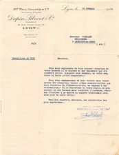 1926 DUPIN SILVENT A LYON - M. RIGOLLET A AUMBERIEU EN BUGEY