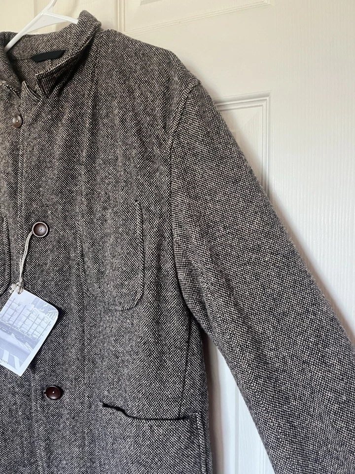 Engineered Garments Bedford Wool Button Up Jacket Herringbone Brown Men’s L NWT - Image 4 of 4