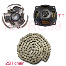 For 50cc 47cc 49cc 2 Stroke Mini Bike Gear Box Drum Clutch 25H Chain Go Kart ATV