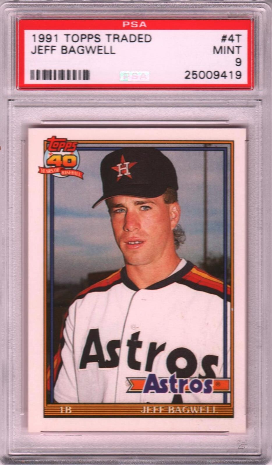 1991 Topps Traded #4T JEFF BAGWELL (R) - PSA-9