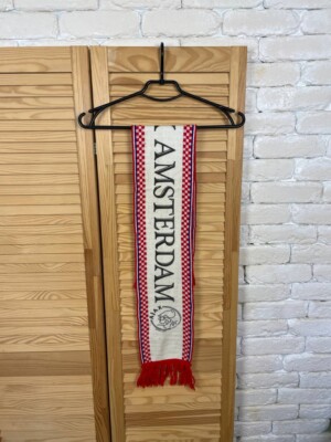 AJAX AMSTERDAM RARE NETHERLANDS VINTAGE FOOTBALL SOCCER SCARF 80S