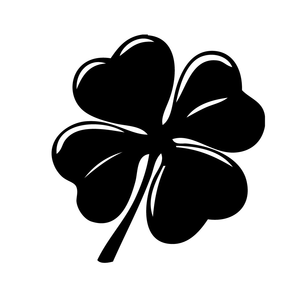 Aufkleber-Kleeblatt-StickerFolieVinylTattooGlückvierblättrigesgross