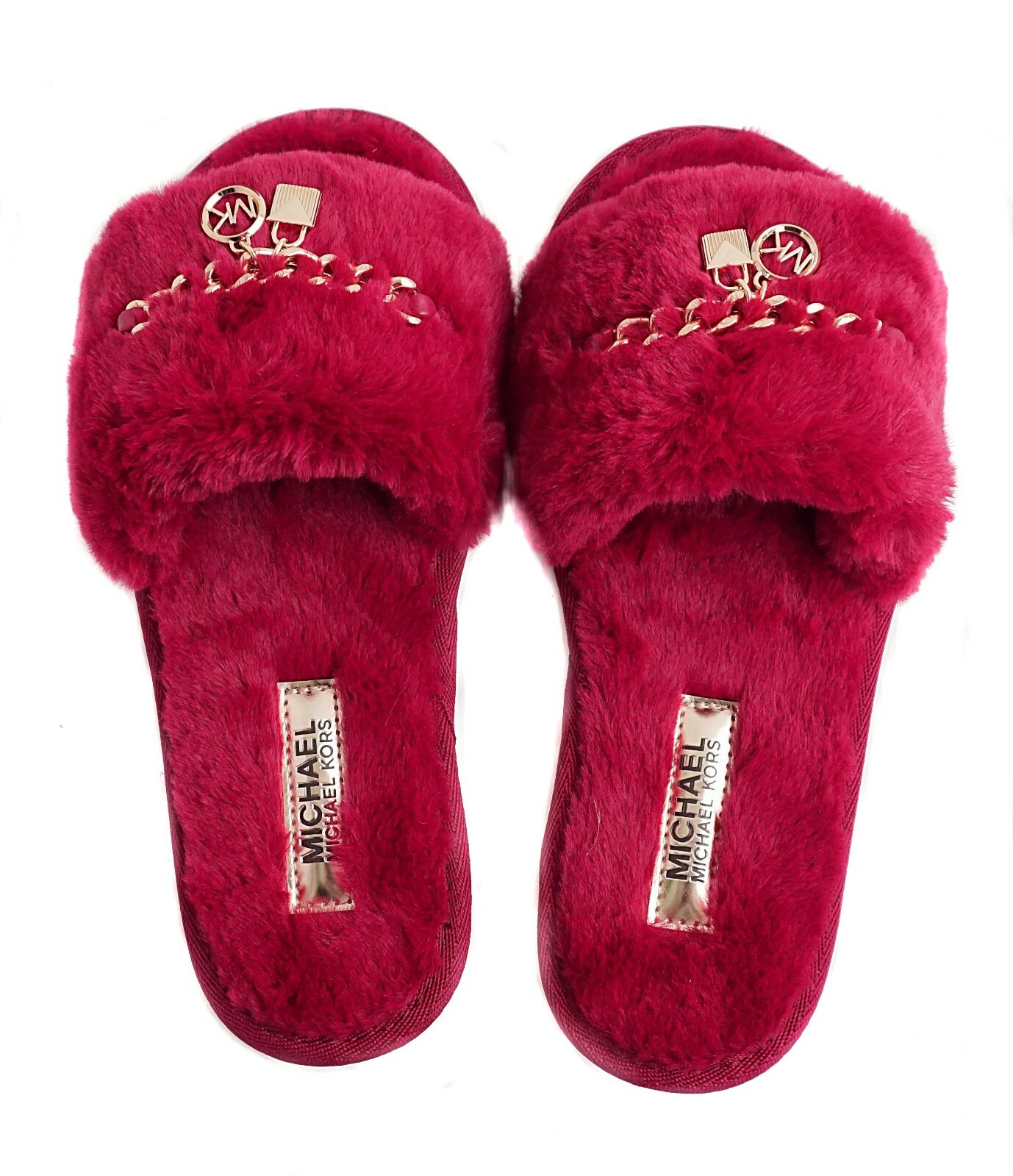 Michael Kors Slippers Alexis Slide Chain Berry Gr.39 New 195512444203 | eBay
