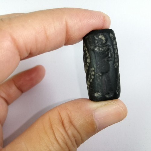 Antiguo abalorio de sello de intaglio de ágata griega romana increíblemente antiguo - Imagen 3 de 6