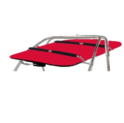 INDY Liquid Flat Wakeboard Tower Bimini Top 1580V Red Canopy + Pair Bimini Rack