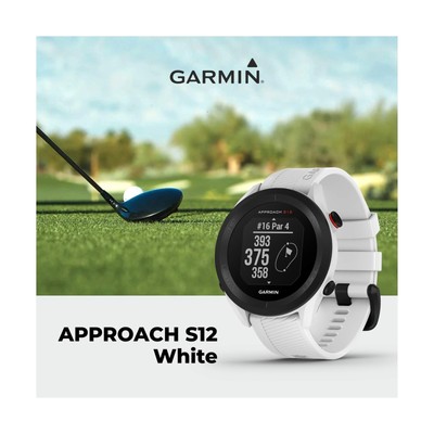 Garmin Approach S12 Premium GPS Golf Watch, White with Wearable4U