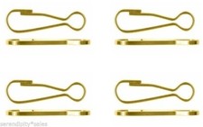 25 Large Brass Plated Steel (GOLD tone LANYARD Spring Snap HOOKS 1-5/8" Long NEW