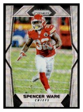 2017 Panini Prizm #147 Spencer Ware Prizm Blue Wave #/149
