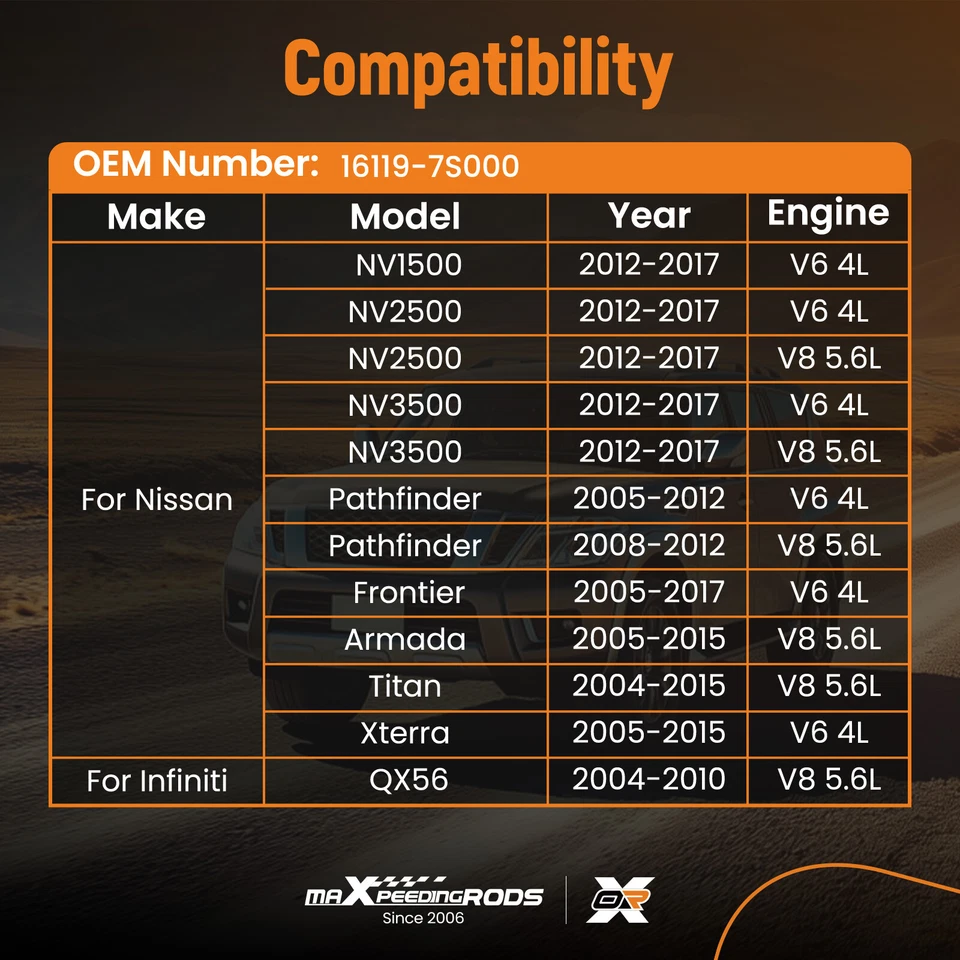 Cuerpo del acelerador para Infiniti QX56 5,6 L 04-2010 Nissan Armada Frontier 16119-7S000 Foto 2 de 4