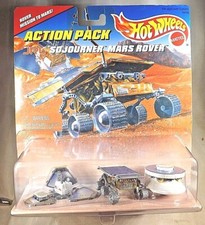 1997 Hot Wheels Action Pack JPL SOJOURNER MARS ROVER, Lander, Mars Pathfinder