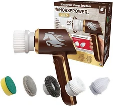 Horsepower Scrubber Gold Edition, Longer Battery Life, Electric Power, Rechargea