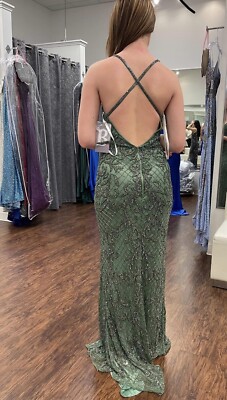 Size 2 Primavera Formal Dress Sage Green | eBay