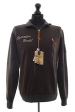 Signum Arqueonautas Herren Longshirt Pulli M blau dunkelblau Patches Baumwolle