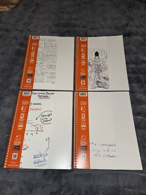 Whitelines Spiral Bound Grid Ruled - 11'' x 8-1/2'' 70 Sheets Per Book* Look!