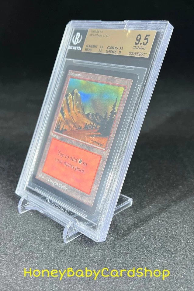 MTG Limited Edition Beta 1993 Mountain (C) BGS 9.5Q+ (TRUE QUAD+) GEM MINT 93/94 - Image 3 of 4