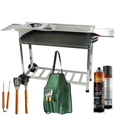 Barbecue barbecue a carbone griglia da terra Mangal Schaschlik griglia supporto pulitore