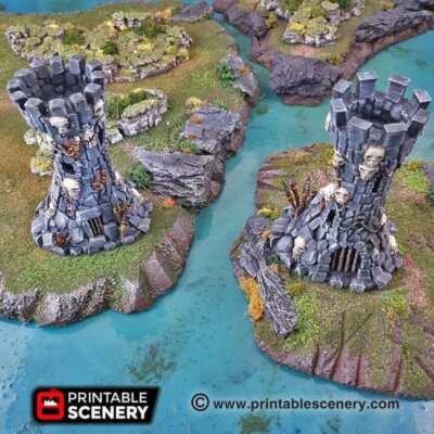 Goblin Guard Towers - Fantasy Terrain - Fantasy Tabletop Terrain 