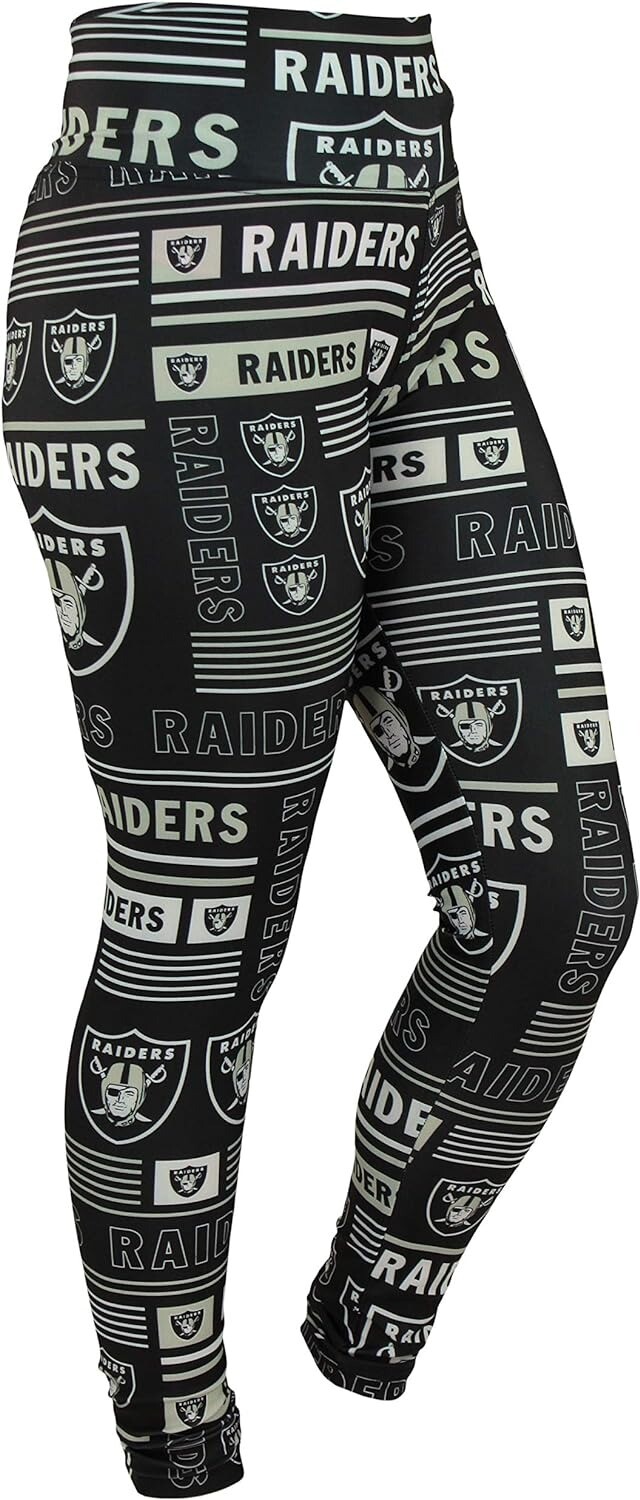 Женские леггинсы Zubaz NFL в стиле Las Vegas Raiders Column 24