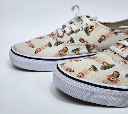 Vans off the Wall Hula Girl Hawaiian Cream White Sneakers US Men Size 13 Shoes - Picture 5 of 13