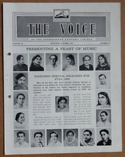 THE VOICE HMV Gramaphone monthly magazine India Oct 1961 Lata Mangeshkar