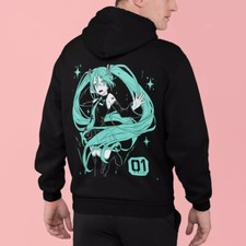 Hatsune Miku Hoodie Anime Girl Kawaii Project Diva Vocaloid All Size