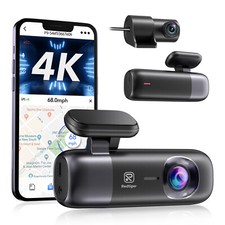 REDTIGER F9 Dash Cam,WiFi GPS Car Camera with 64GB Card,Smart App Control