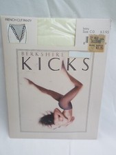 Berkshire Kicks Ivory Frenchcut Pantyhose Size CD Made in USA 1998