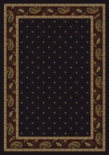 Milliken Innovations Paisley Onyx - 5'4" X 7'8" Rectangular Nylon Black Rug
