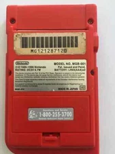Nintendo Game Boy Pocket MGB-001 - Red - 100% OEM - Tested Working + batteries