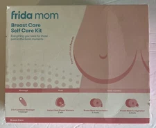 Frida Mom Breast Care Self Care Kit 2-in-1 Lactation Massager + 2 Breast Warmers