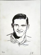 1964 RALPH BACKSTROM ORIGINAL ARTWORK NHL HOCKEY PHOTO MONTREAL CANADIENS AHL