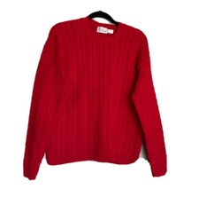 VTG Van Heusen For Her Red Heavy Knit Sweater Size Large Made in USA