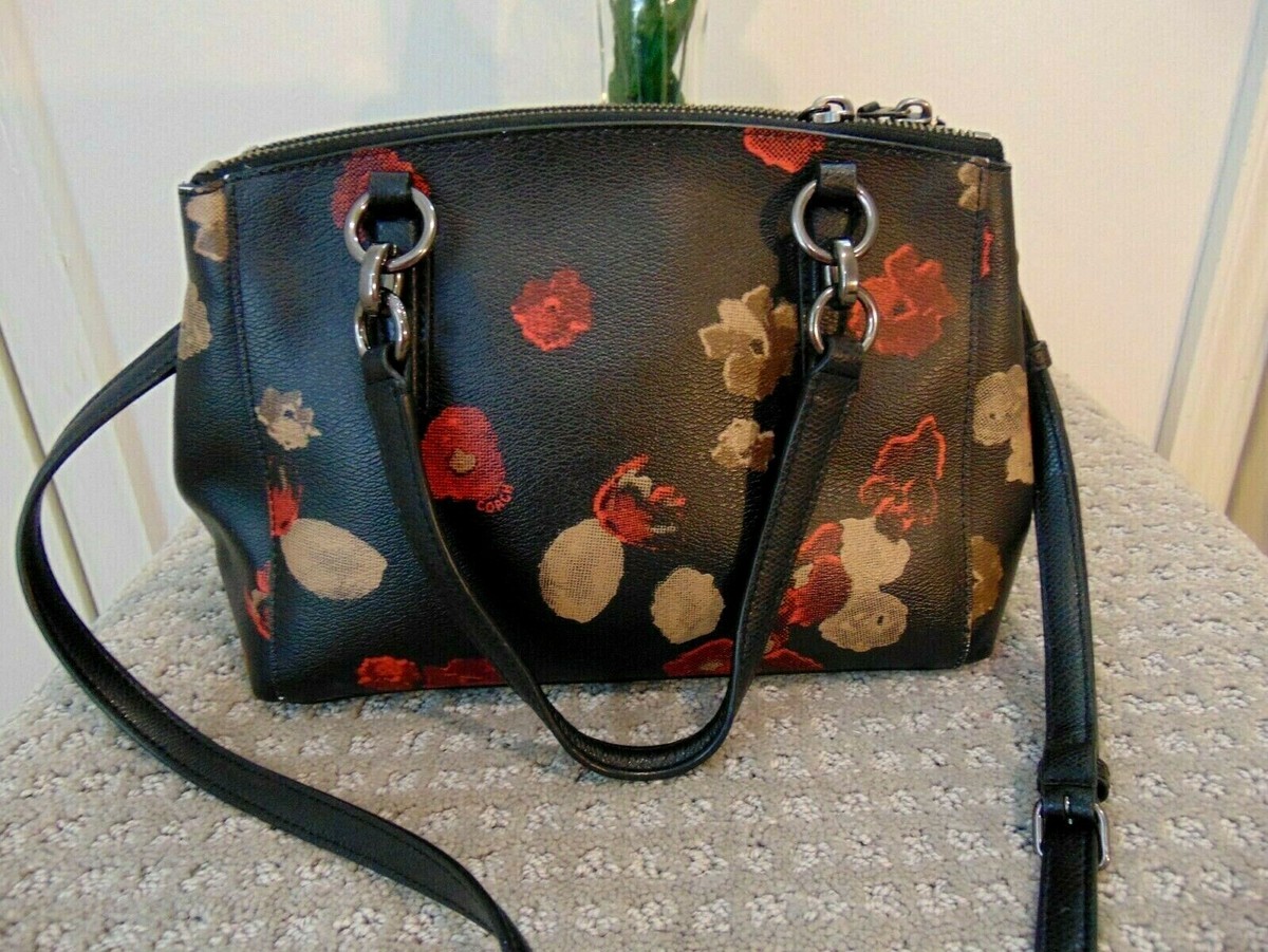Coach Mini Christie Carryall Floral Print Coated Canvas Leather