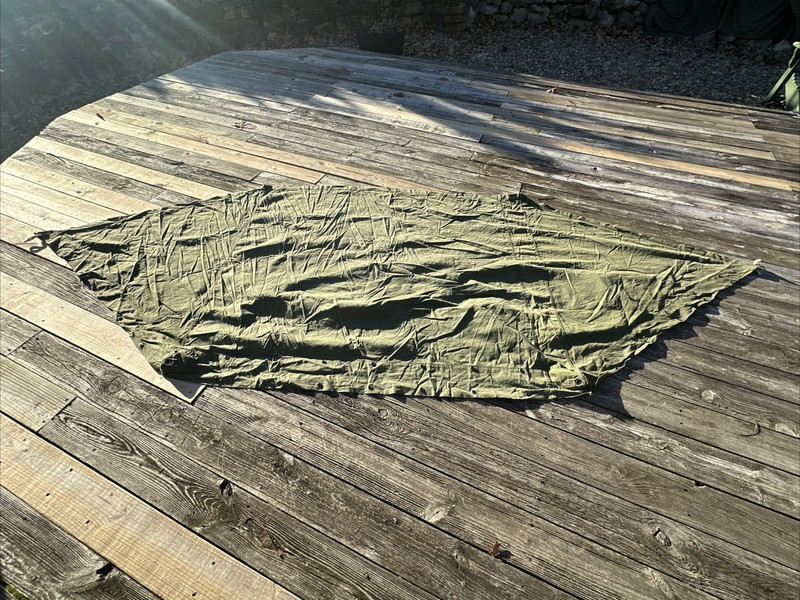 1979 org early SNAP VERSION post Vietnam War era US Military SHELTER HALF tent