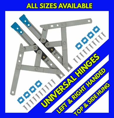 Universal Fenster Reibstrebe Scharniere Paar für PVC & Verbund Zugluftfenster