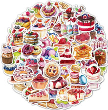 10pcs Dessert Stickers Cake Bakery Sweets Colorful Cute Journal Buy 2 Get 1 Free