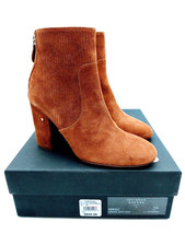 Laurence Dacade Neroli Striped Split Calf Boots- Cognac, Us 9m Eur 39