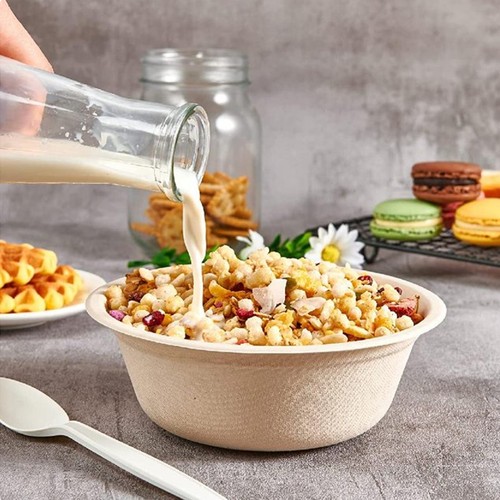 30pcs 500ml Party Small Bowls Disposable Salad Catering Eco Biodegradable - Picture 3 of 11