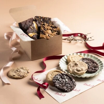 Dulcet Gift Baskets Festive Cookie and Brownie Gift Box