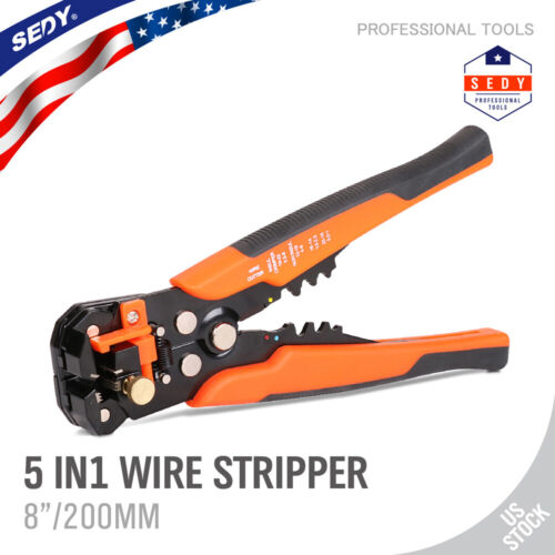 8" MultiPurpose Electrical Wire Stripping Tool Crimper Pliers Insulated Cutter - Afbeelding 1 van 9