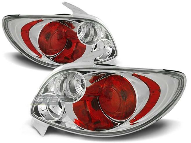 Phares arrière Peugeot 206 essence et diesel optiques blocs feux tuning chrome