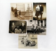 Vintage Real Photos set 5 1940-50 Soviet People Portraits Originals Photographs