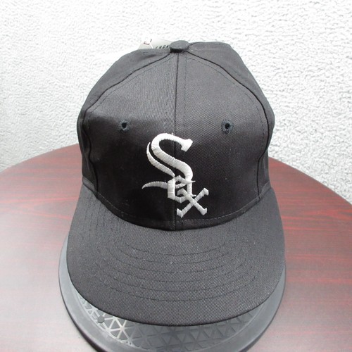 White Sox Chicago Vintage MLB Hat Snapback Black Youth Boys 5-10 Baseball # - Picture 7 of 9
